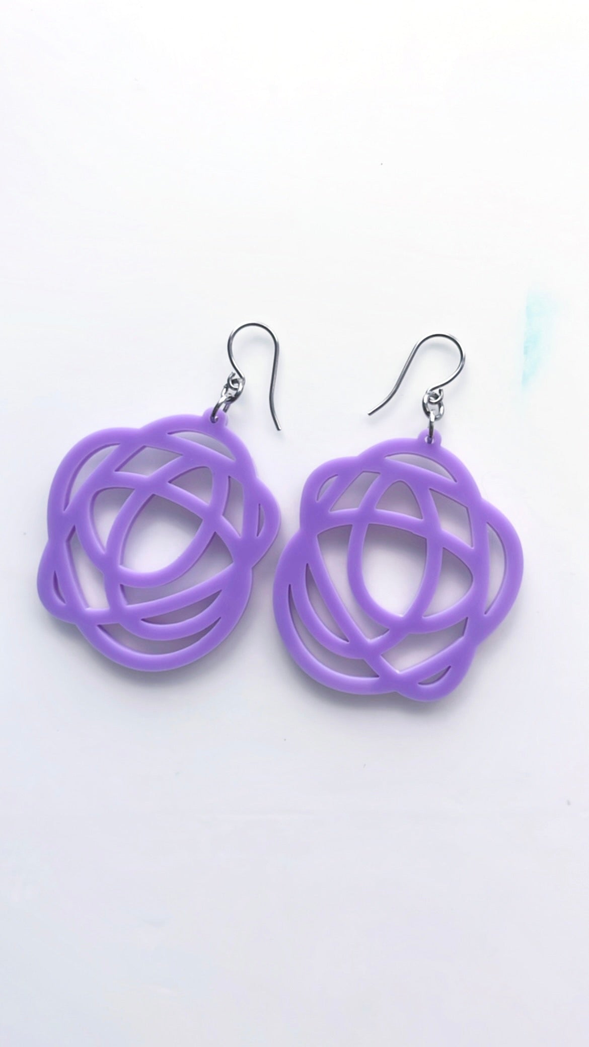 Scribble Earrings - Purple
