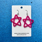 Doodle Star Earrings - Viva Magenta