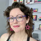 Doodle Star Earrings - Viva Magenta